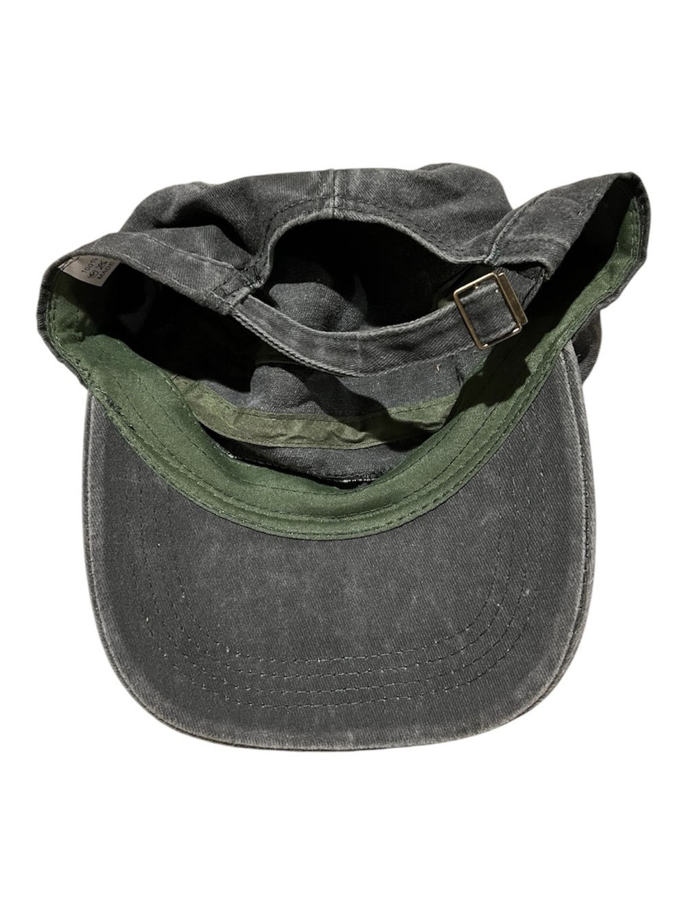 Washed Green Military-Style Cap